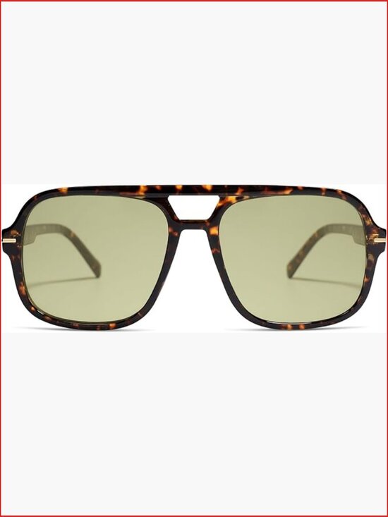Retro Square Aviator Sunglasses with UV Protection main image 4